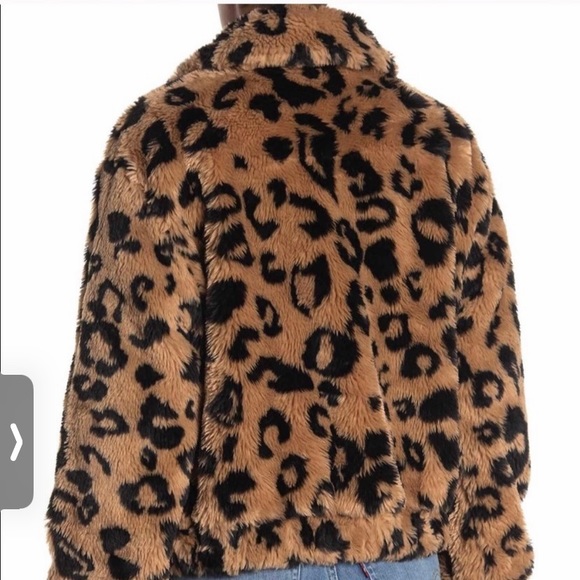 Avec Les Filles |cheetah faux fur bomber jacket - Picture 2 of 10
